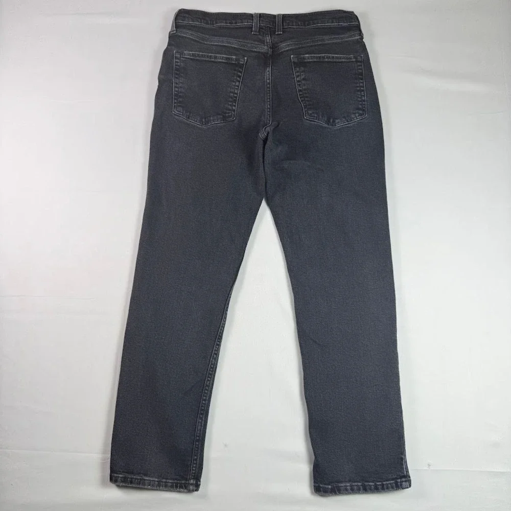 LL Bean Mens Vintage 1912 Slim Straight Jeans 34x29 Faded Black 523189